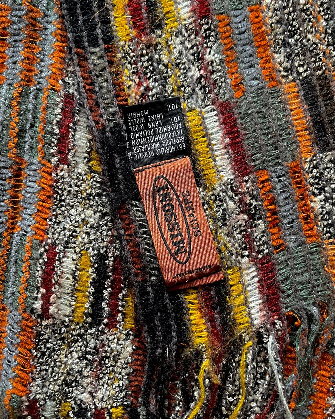 90s Old MISSONI Mohair Knit Muffler 상품이미지4