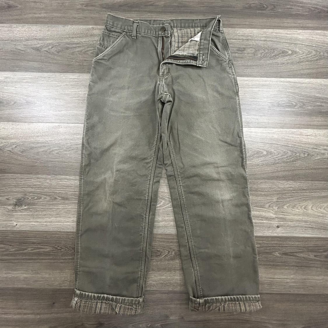 칼하트 빈티지 카펜터 더블 니 플란넬 워크팬츠 상품이미지1