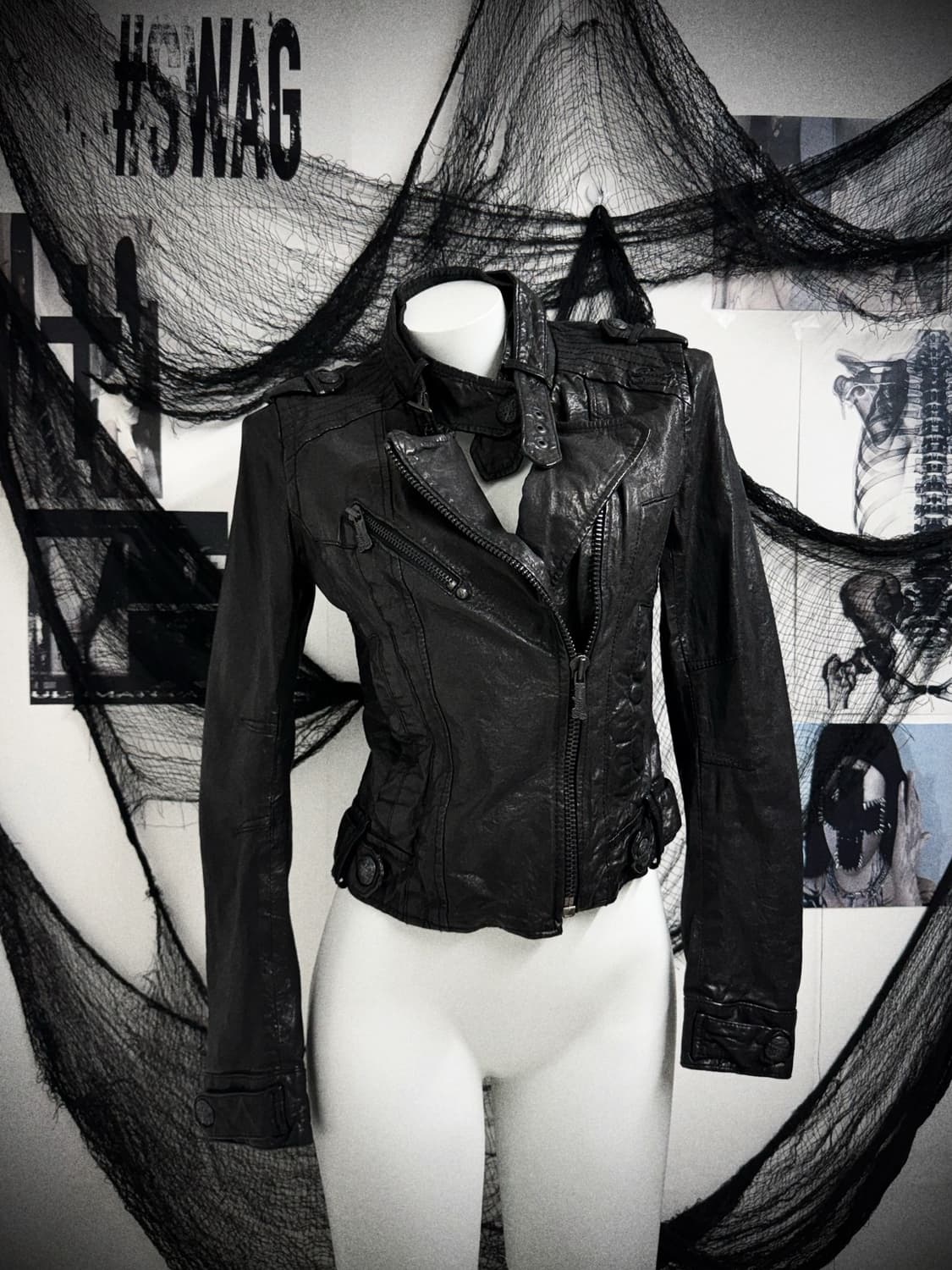 Buckaroo detailed leather jacket 상품이미지1