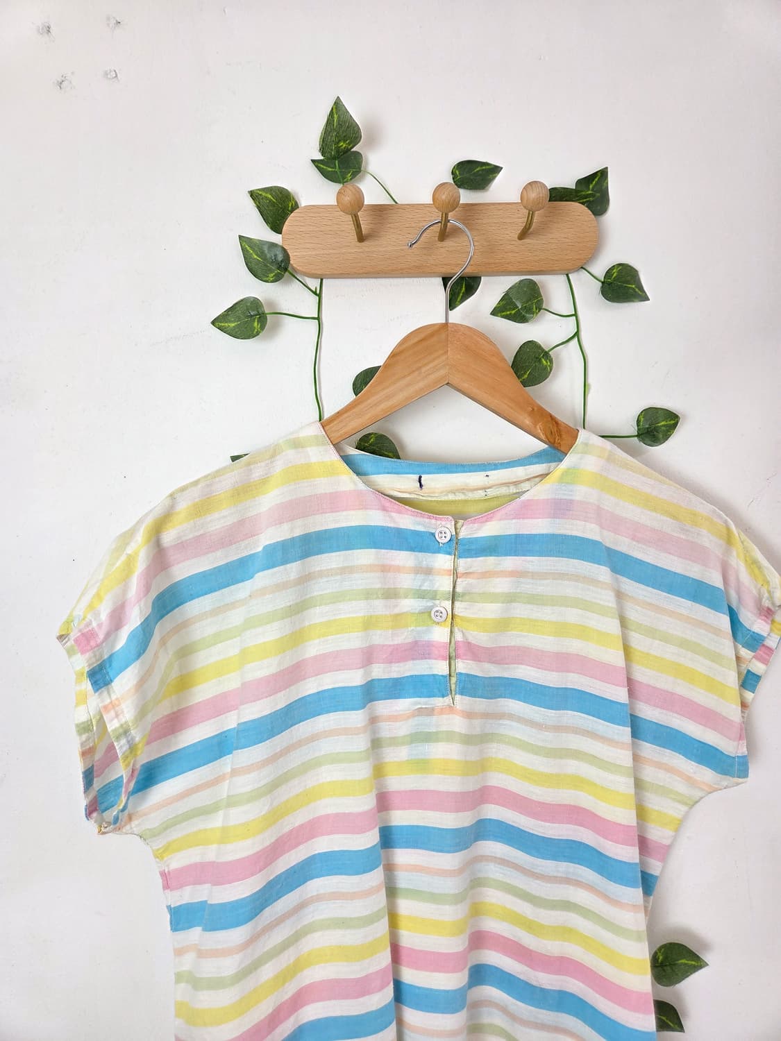 파스텔 단가라 블라우스 상품이미지2