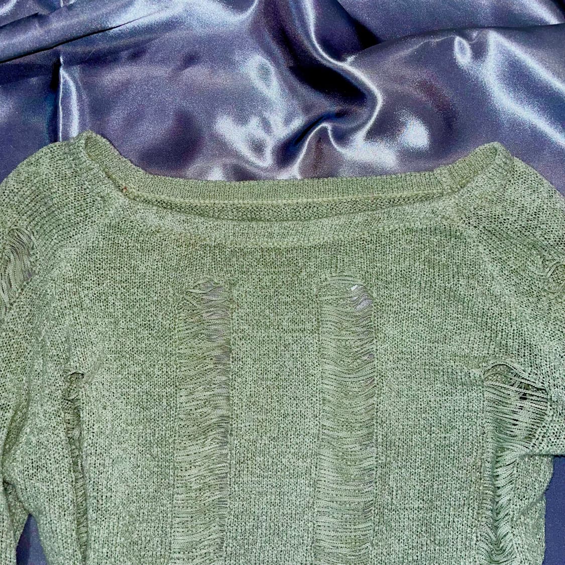 Vintage Mint knit 민트 그물 니트 상품이미지2