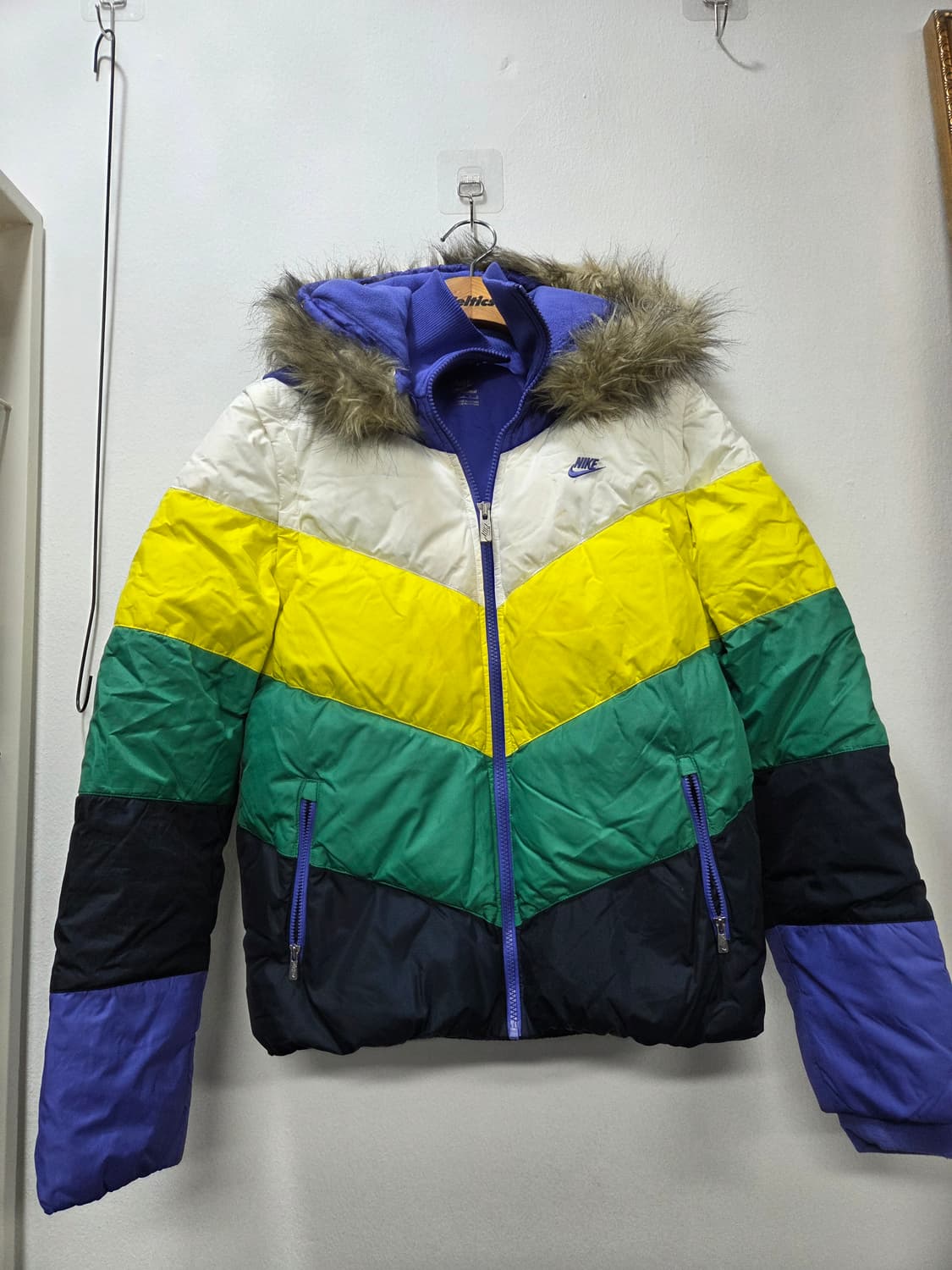 나이키 컬러 블록 후드 덕다운 패딩 점퍼 & 베스트(조끼) 남녀공용 상품이미지1