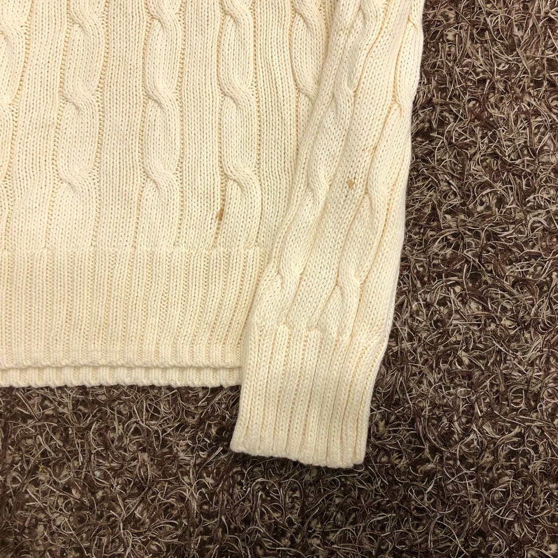 폴로 랄프로렌 아이보리 브이넥 니트  상품이미지4