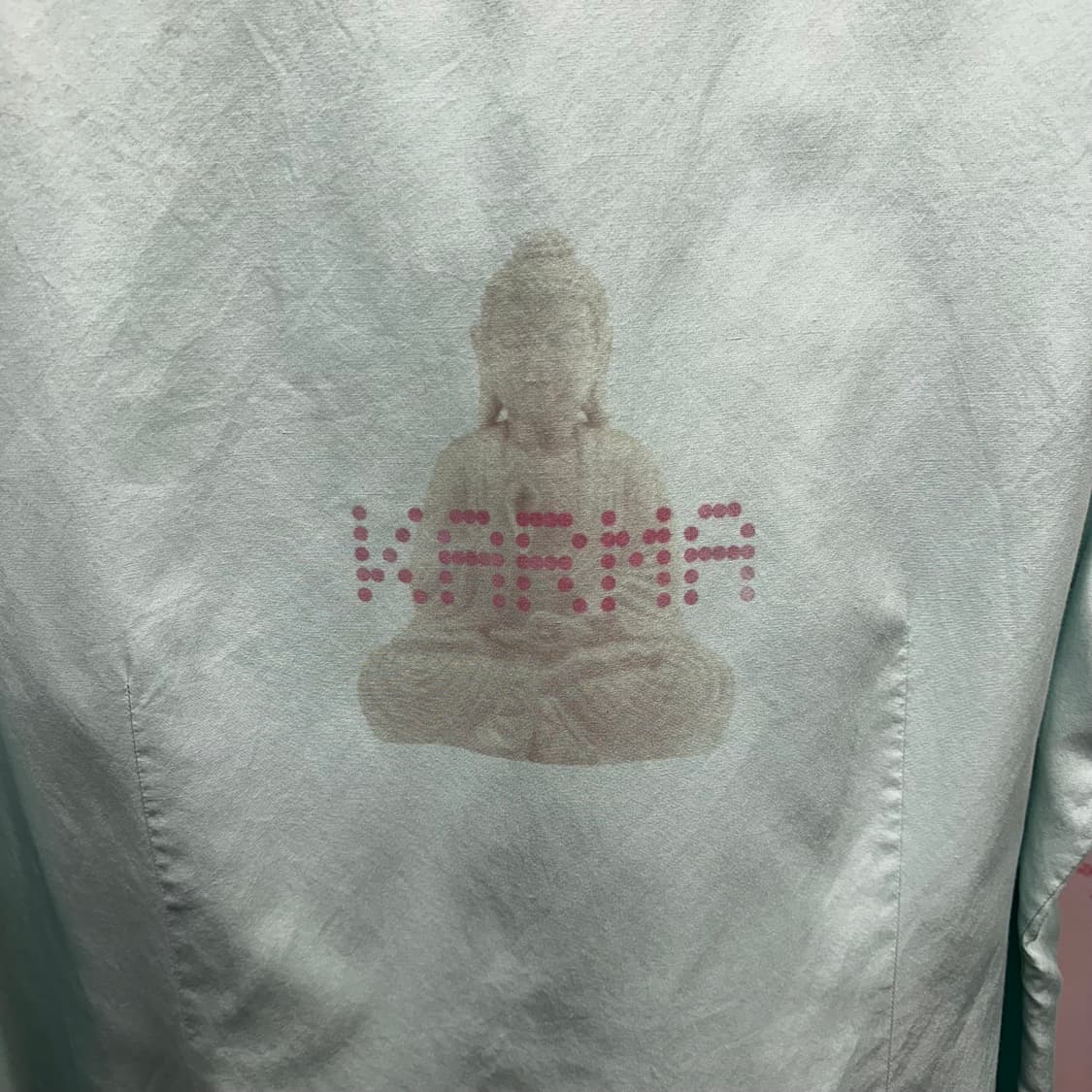 Mint Karma Print Silk Shirt 상품이미지7