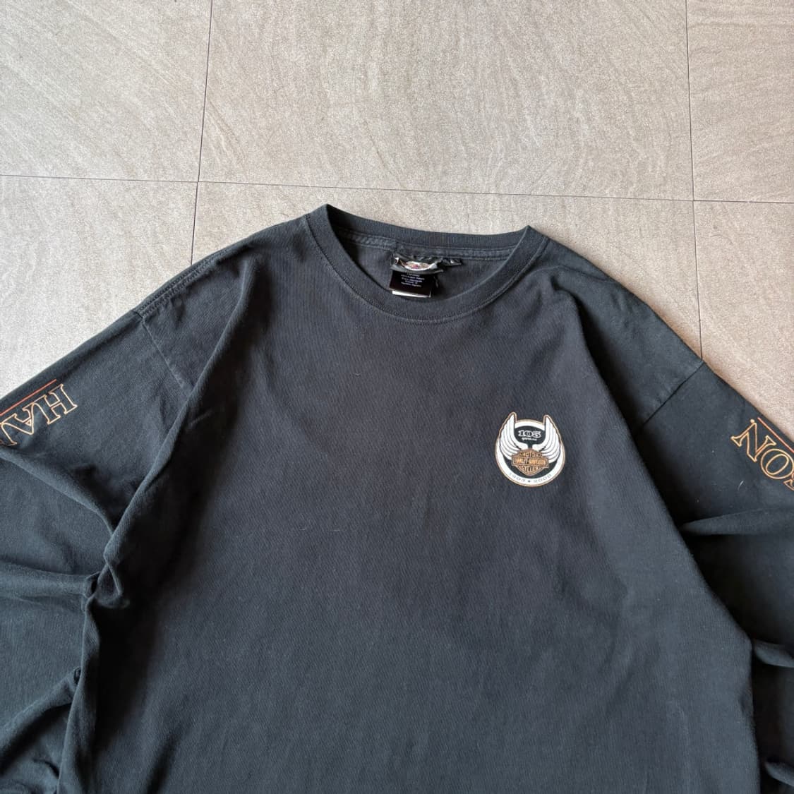 할리데이비슨 105주년 미국 생산 블랙 긴팔 티셔츠 상품이미지3