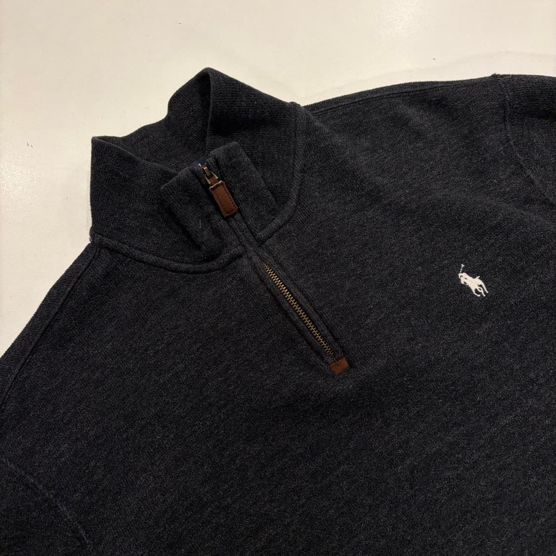 [L] 폴로 랄프로렌 하프집업 맨투맨 차콜블랙 B536 상품이미지3