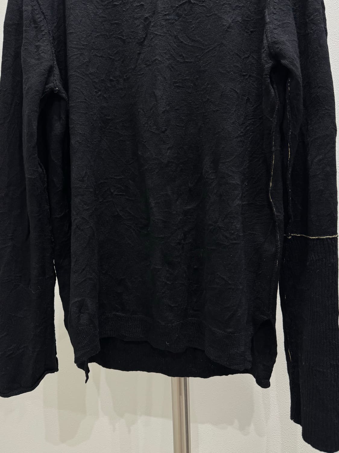 요지야마모토 뿌르옴므 17aw 크링클 컷오프 니트 상품이미지3