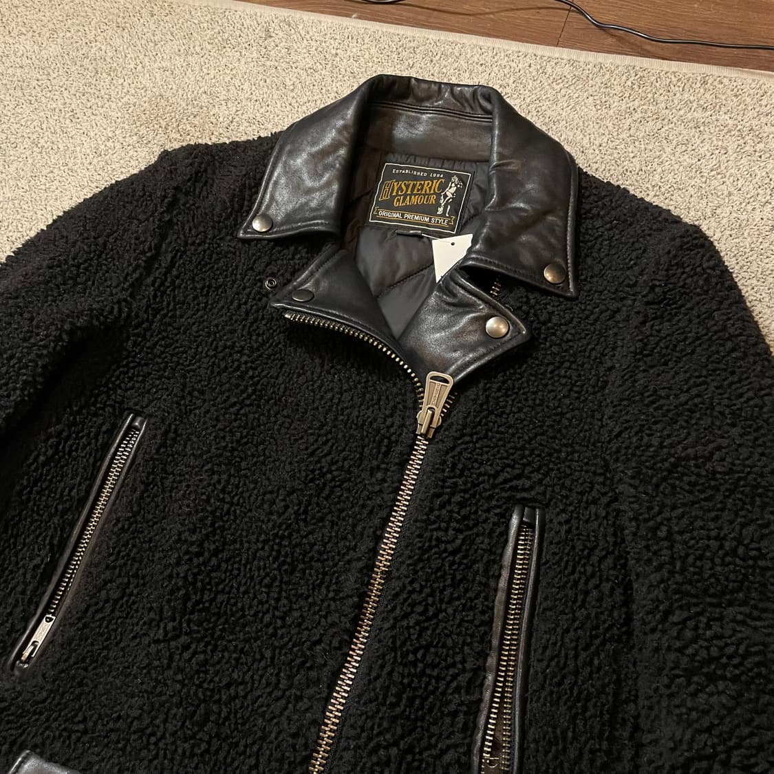 히스테릭글래머 플리스 라이더자켓 상품이미지2