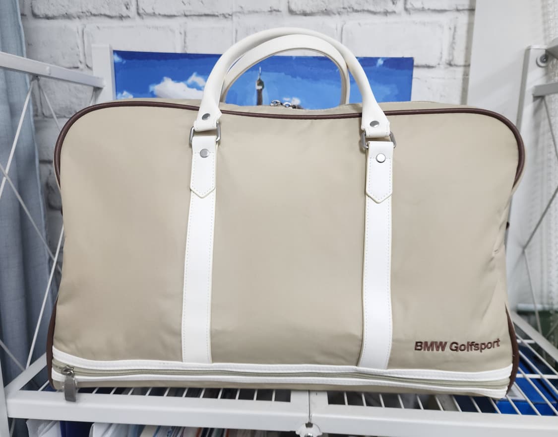 BMW 골프보스턴백  퀼팅 베이지 경량보스톤백 골프가방 OD06 상품이미지3