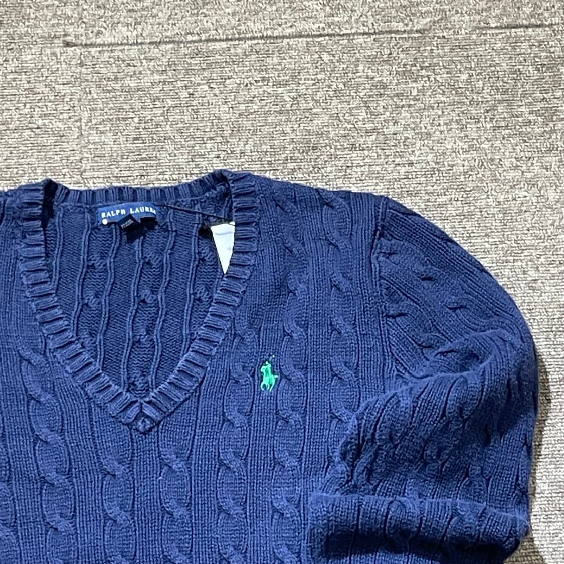 (M) POLO 폴로 랄프로렌 케이블 브이넥 니트 상품이미지4