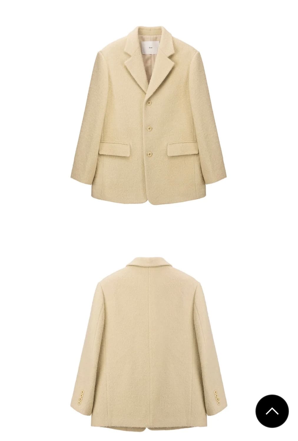 ❗️초특가❗️던스트 부클 울 자켓 버터색 L (따뜻한 버터색) 상품이미지3