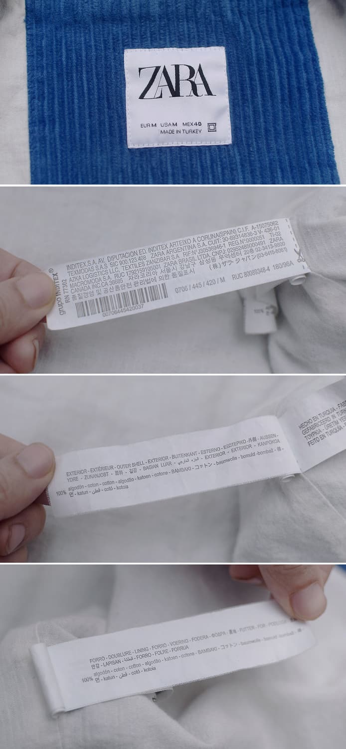 자라 (ZARA) 빅코듀로이 집업 블루종 자켓 (M / 100+) 상품이미지10