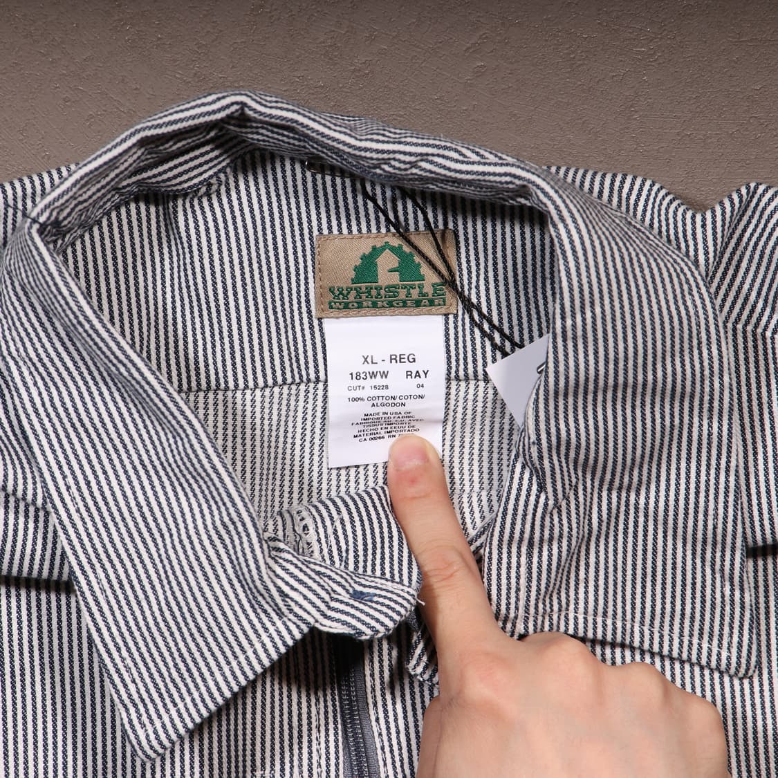 WHISTLE WORKWEAR 시어서커 반집업 셔츠 상품이미지3