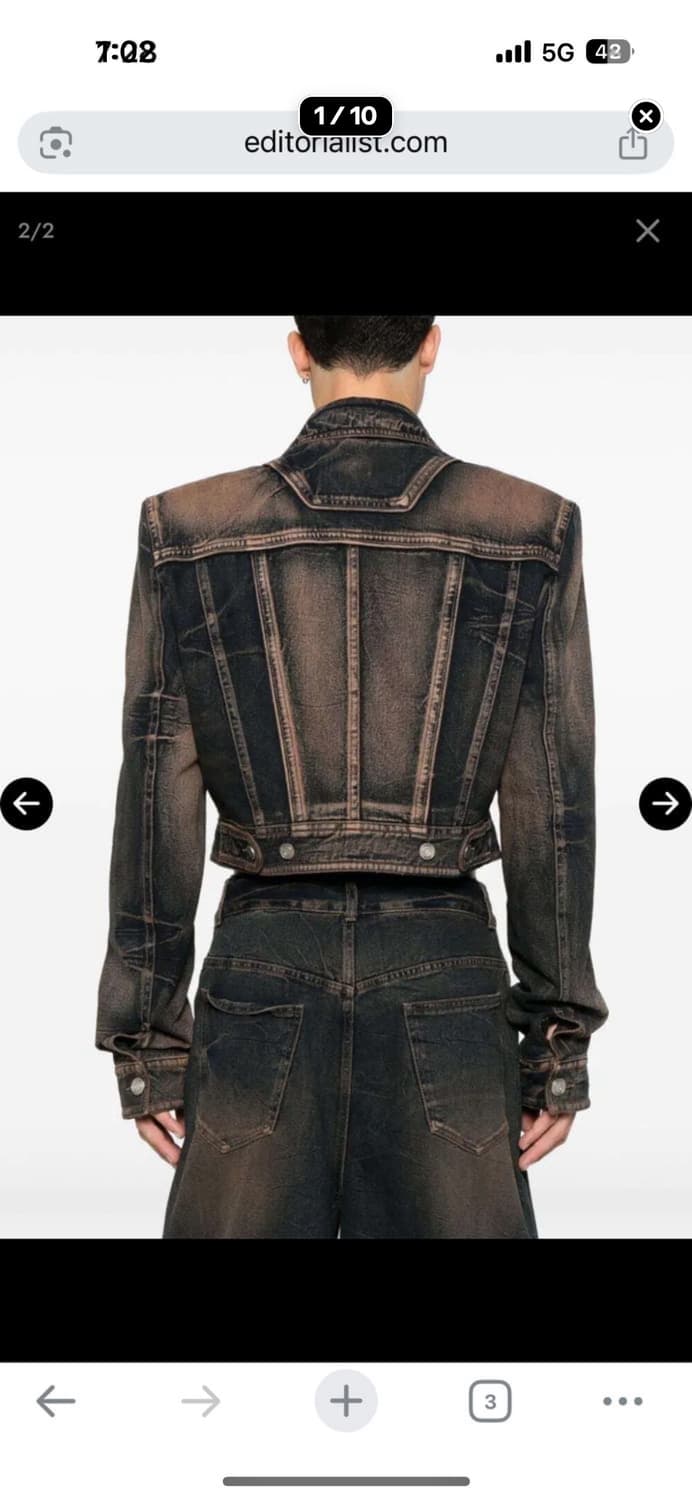 준지 [Runway] Denim Cropped 패디드 자켓 상품이미지7