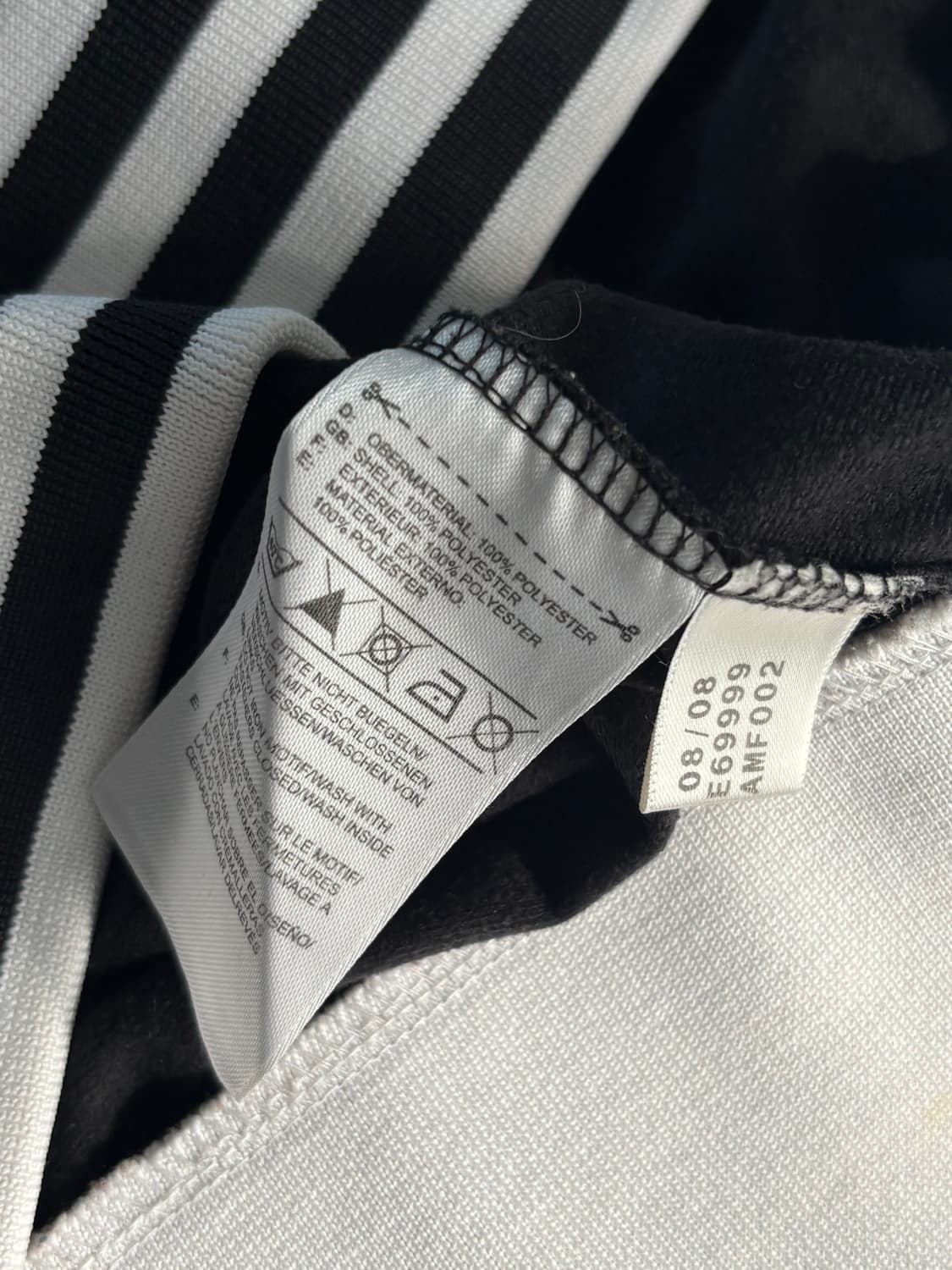 Adidas 아디다스 올드 블랙-화이트 스트라이프 트랙 탑 상품이미지5