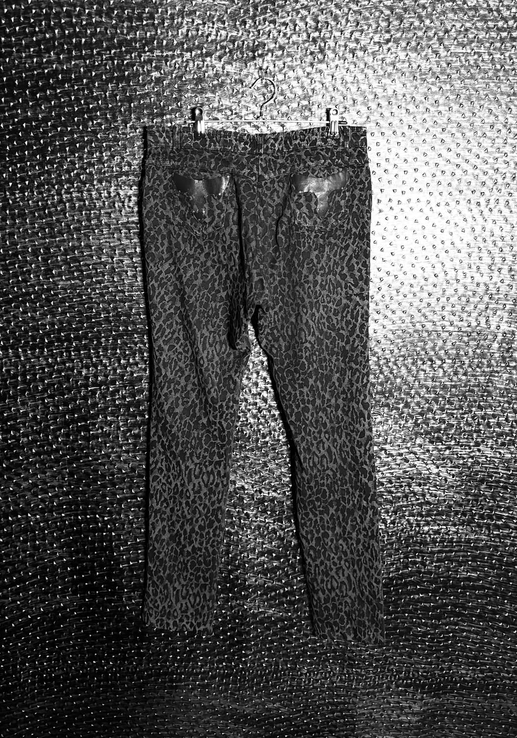 레오파드 스터드 슬림핏 팬츠 상품이미지4