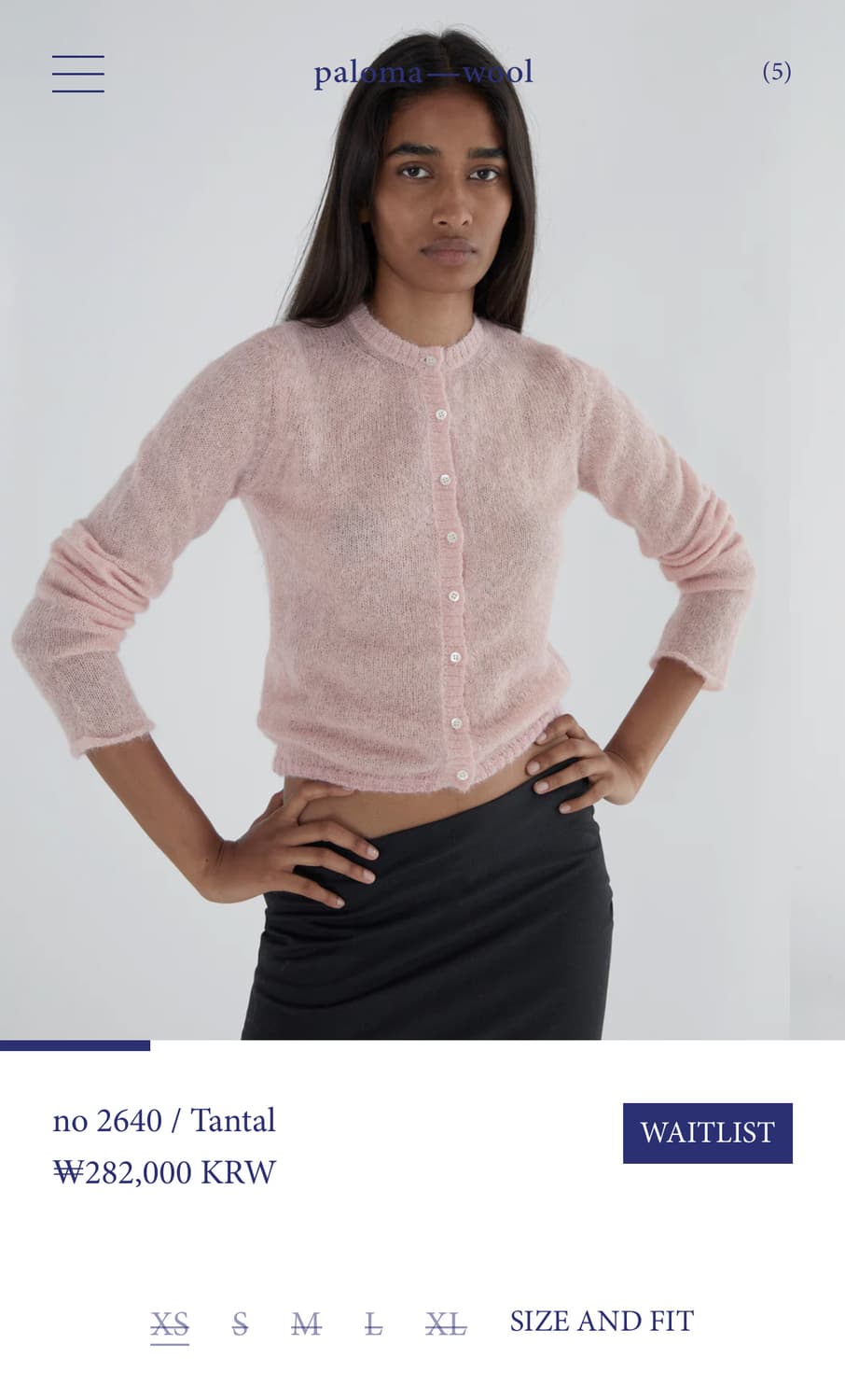 [S,M]팔로마울 Tantal 모헤어 니트/핑크 상품이미지8