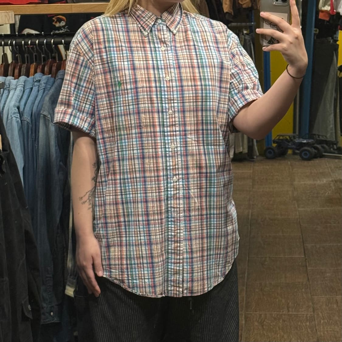 [HI] 폴로 랄프로렌 반팔 셔츠 체크 레인보우 상품이미지4