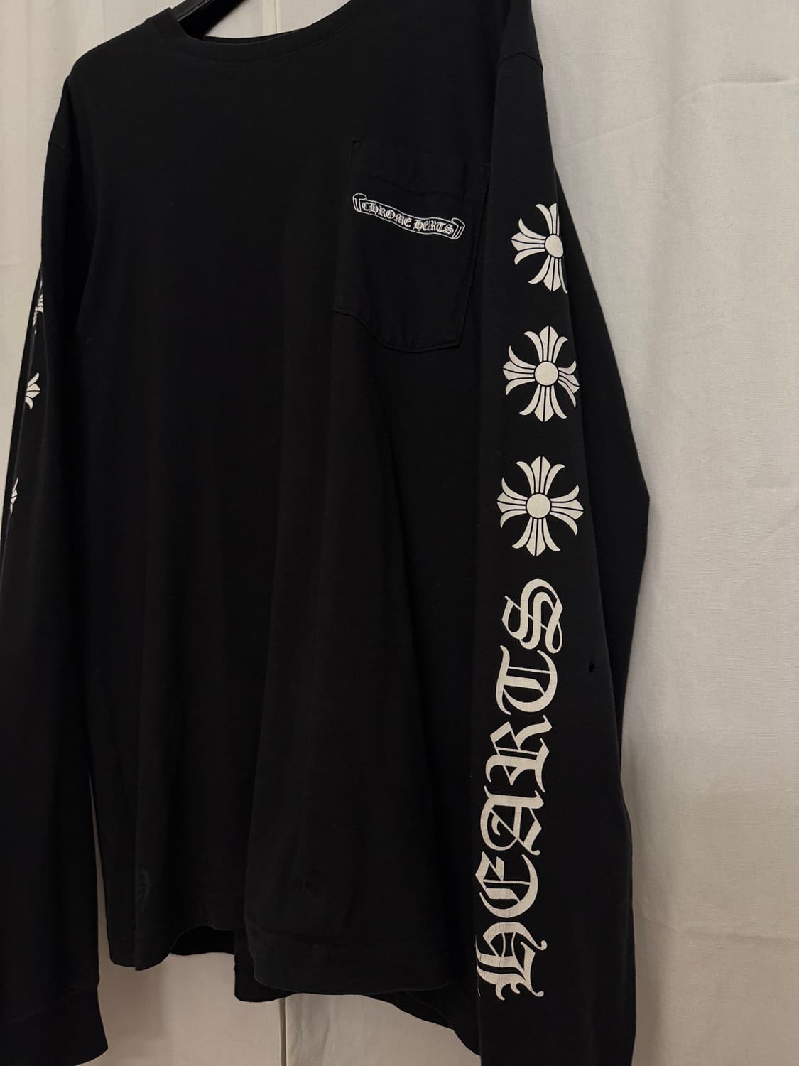 크롬하츠 크로스 레터링 롱슬리브 티셔츠 상품이미지3