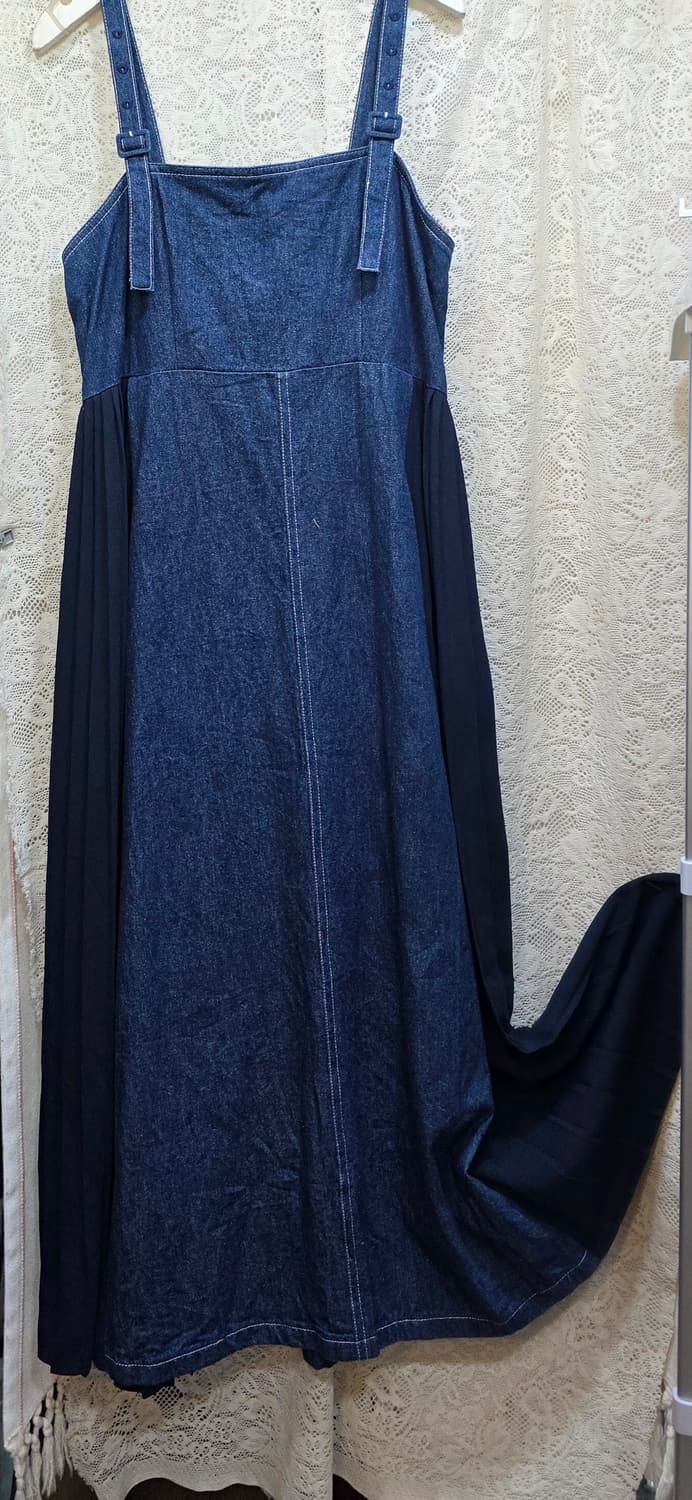 끈나시데님롱원피스 상품이미지1