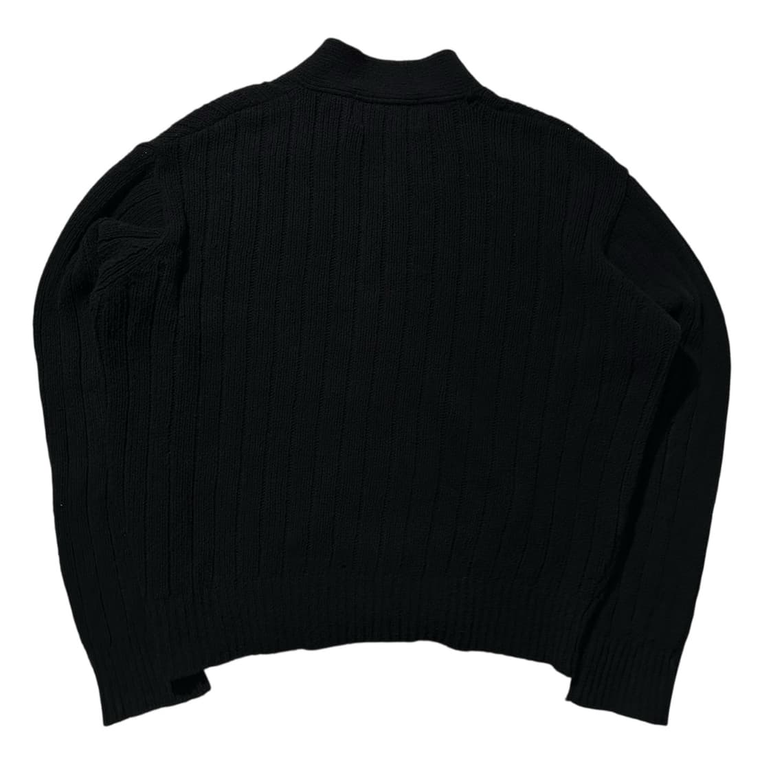 세터 파로 오버 부클 니트 가디건 블랙 상품이미지4