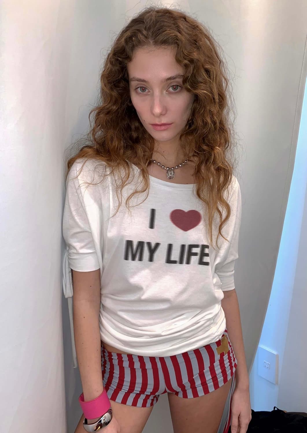 스컬프터 Tie Sleeve Tee Cream 상품이미지1