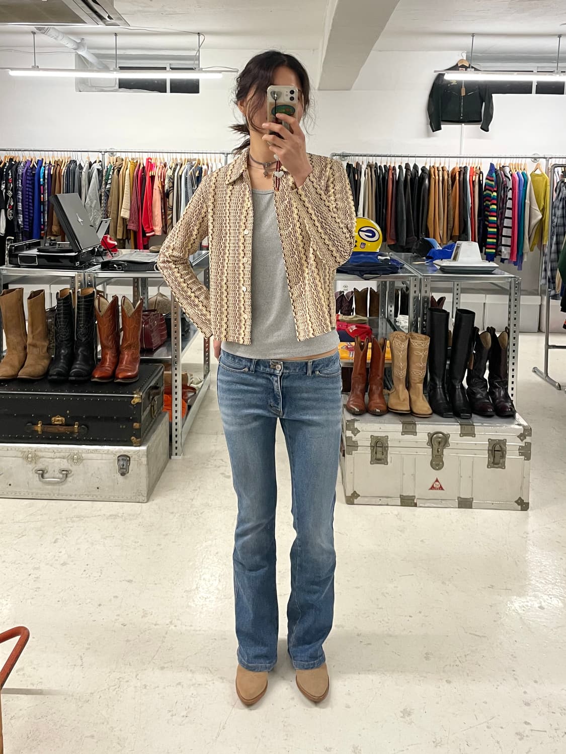 VTG lace-up denim boots cut 레이스업 부츠컷 데님 상품이미지2