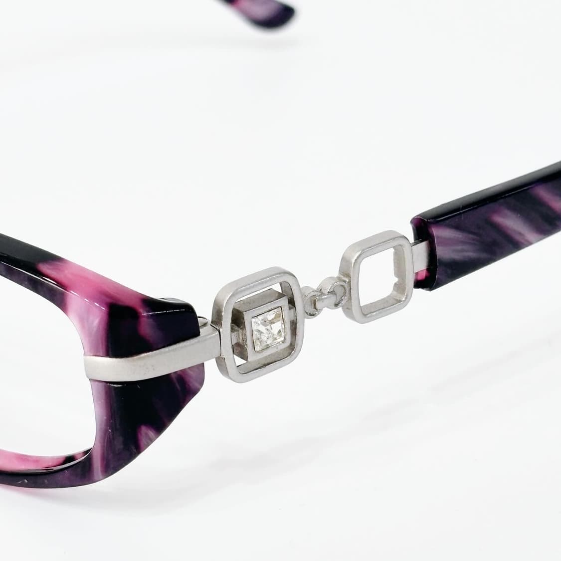 JUNLUSHIQI 퍼플 체인 뿔테 데드스탁 빈티지안경 상품이미지3