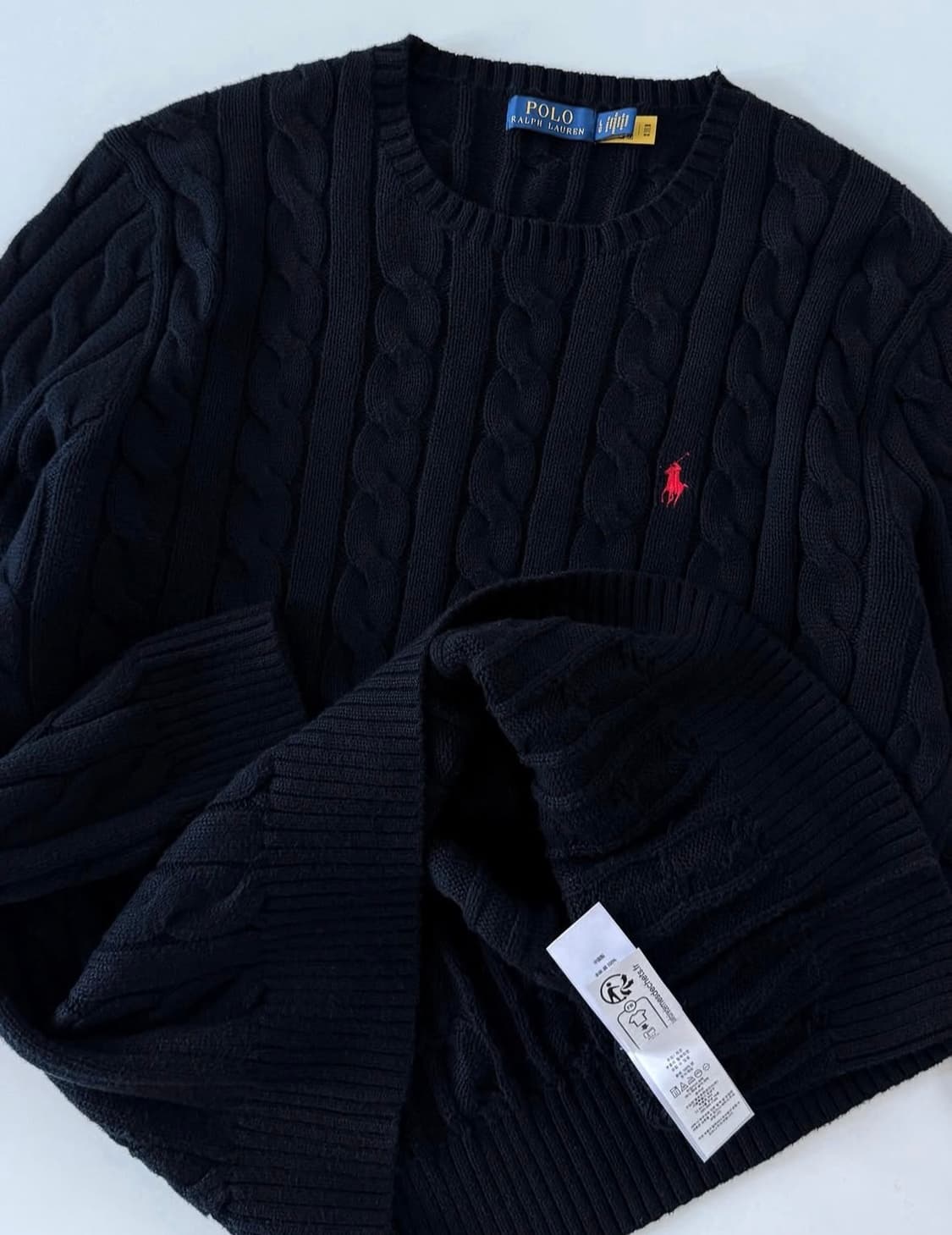 폴로 랄프로렌 네이비 케이블 니트 (QR) 상품이미지3