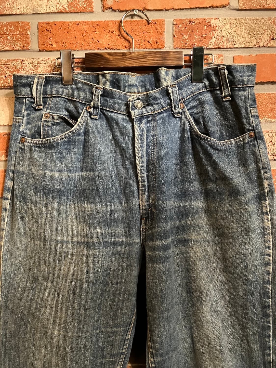 80s USA 빈티지 리바이스 517 오렌지탭 부츠컷 데님 팬츠 상품이미지3