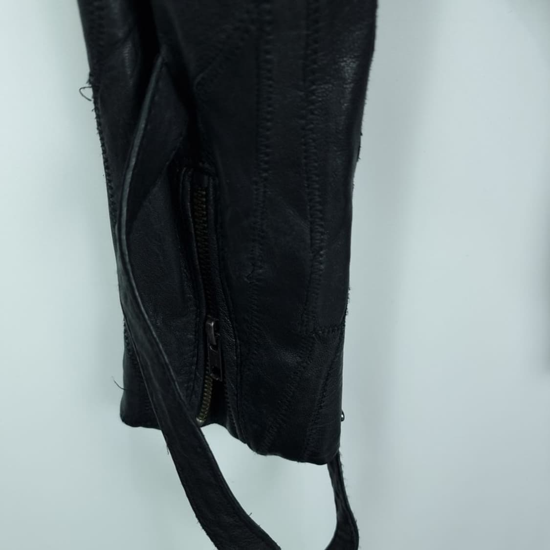 빈티지 그런지 리얼 쉽스킨 양가죽 라이더 레더 자켓 M16644 상품이미지6