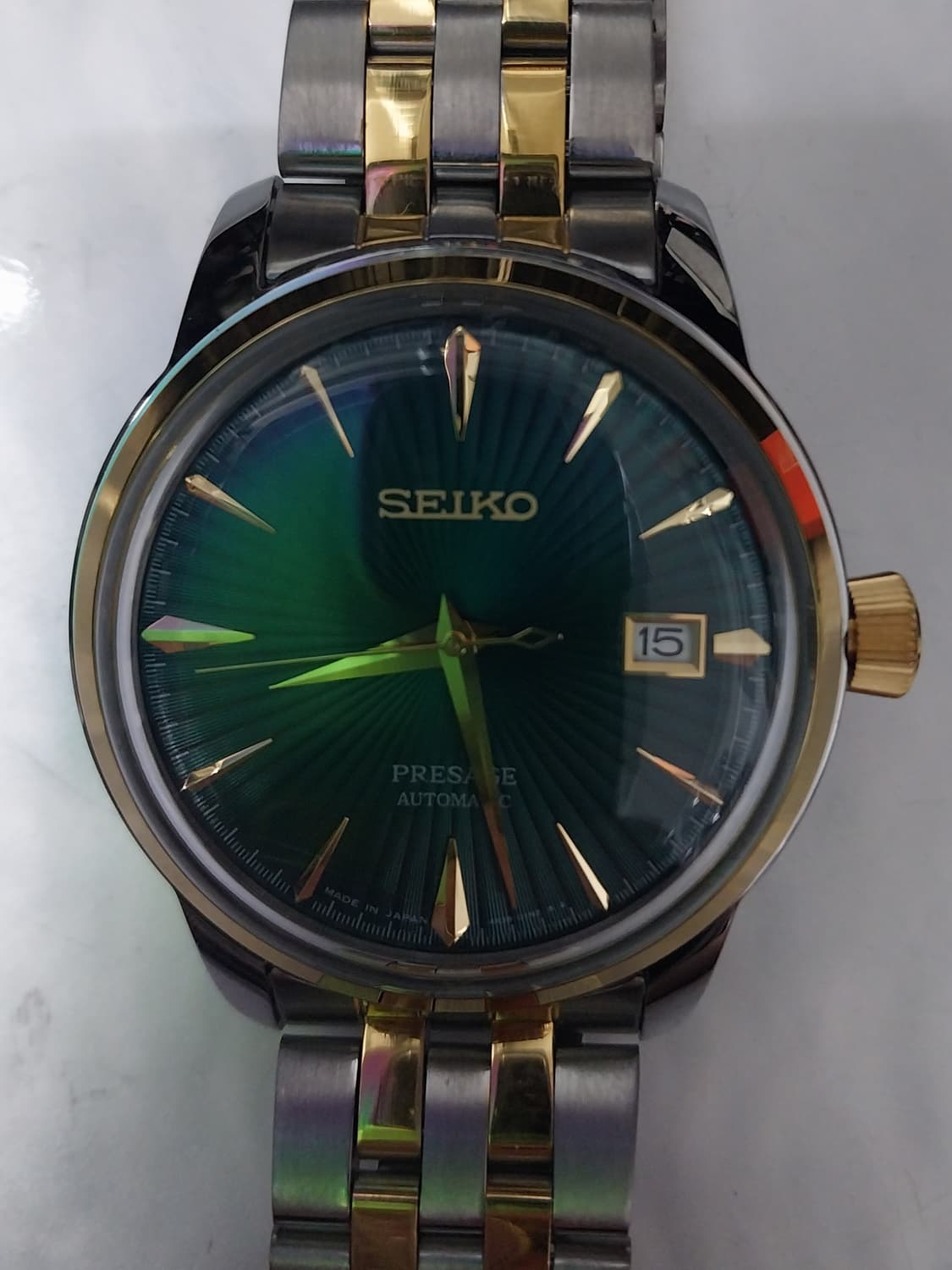 (새상품) 세이코 Presage 샴페인 그린 콤비 상품이미지1