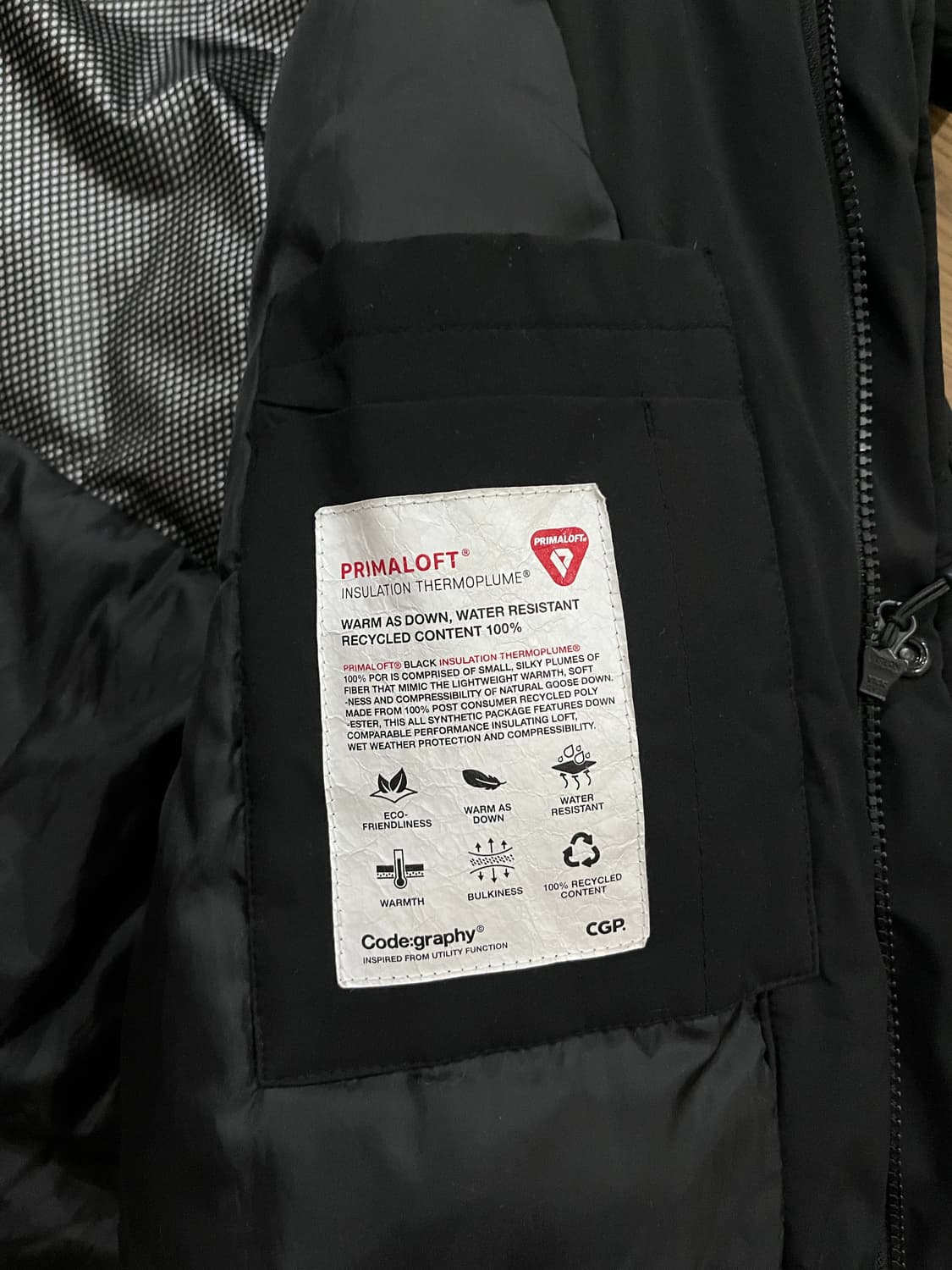 Code:graphy 코드그라피 블랙 패딩 상품이미지3