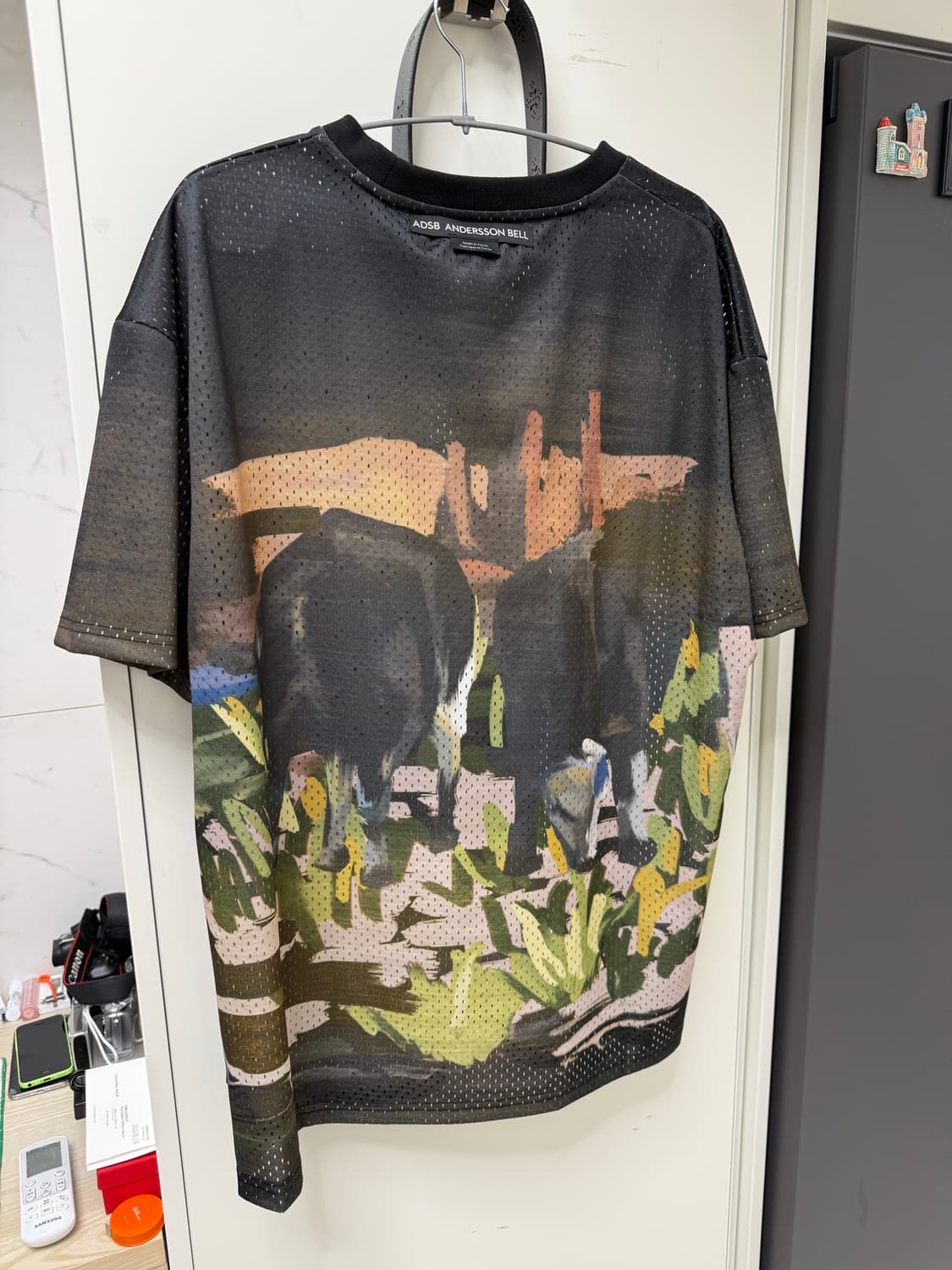 앤더슨벨 COW PRINTED MESH T-SHIRTS atb1288m  상품이미지2