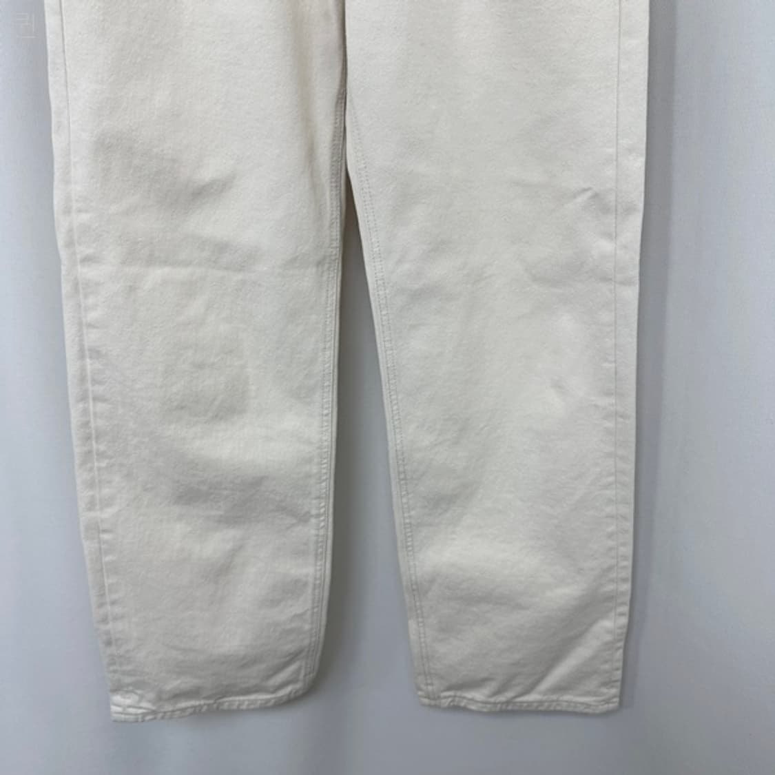 무신사스탠다드 남자 와이드 면바지 크림 31  상품이미지3