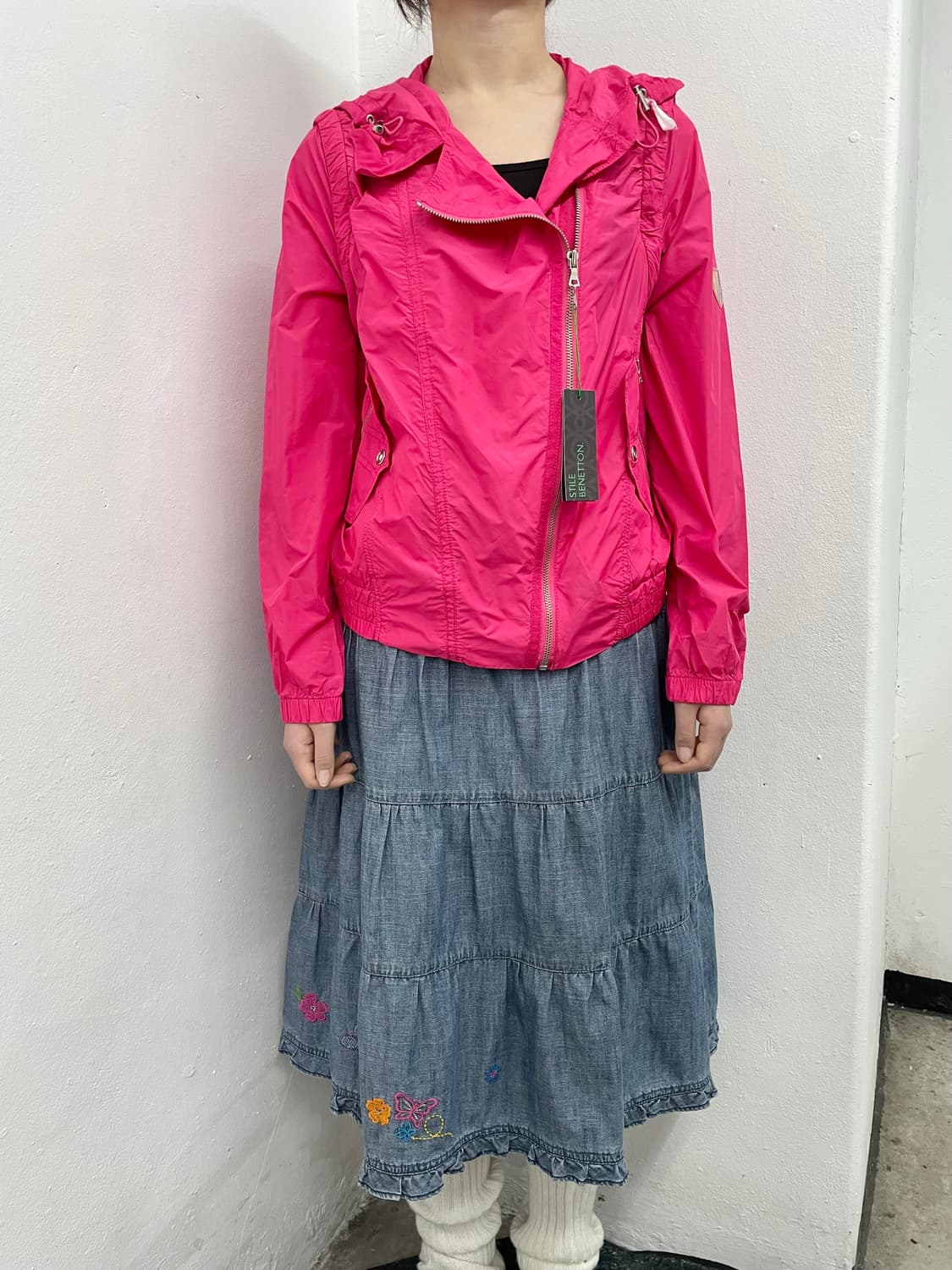 베네통 2way 디테일 나일론 자켓 상품이미지6