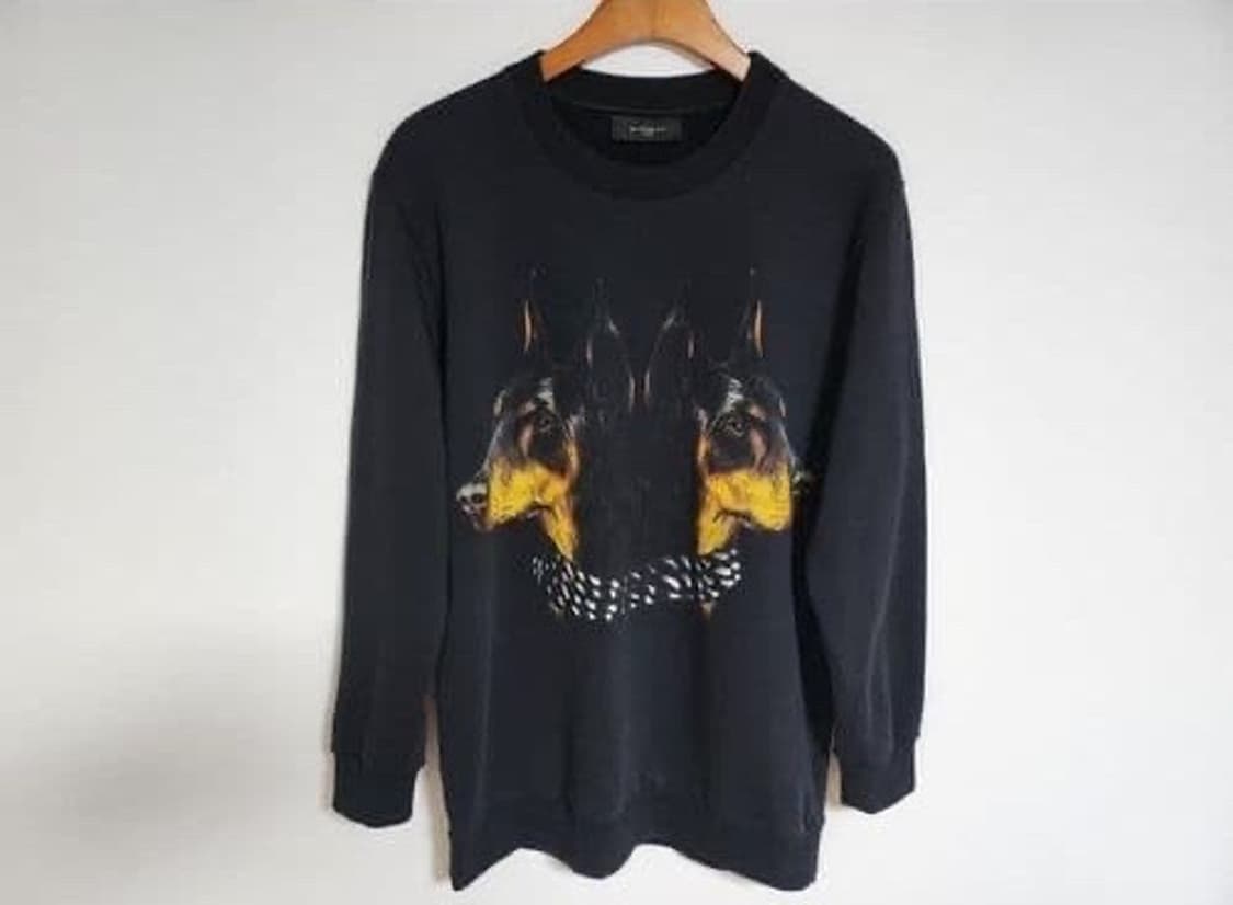 [정품] 지방시 블랙 도베르만 프린팅 맨투맨 XS 상품이미지1