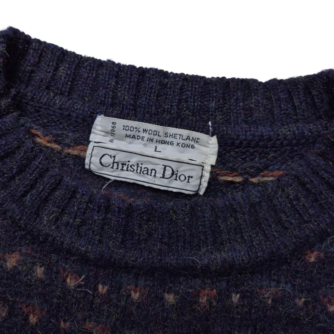 [L] 크리스찬디올 90s 울 패턴 니트 상품이미지8