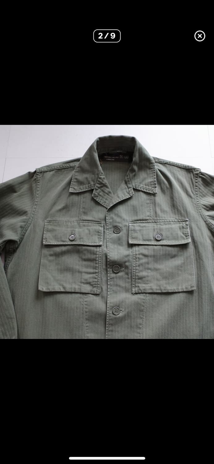 [L] 70s 네덜란드군 HBT 유틸리티 셔츠 상품이미지2