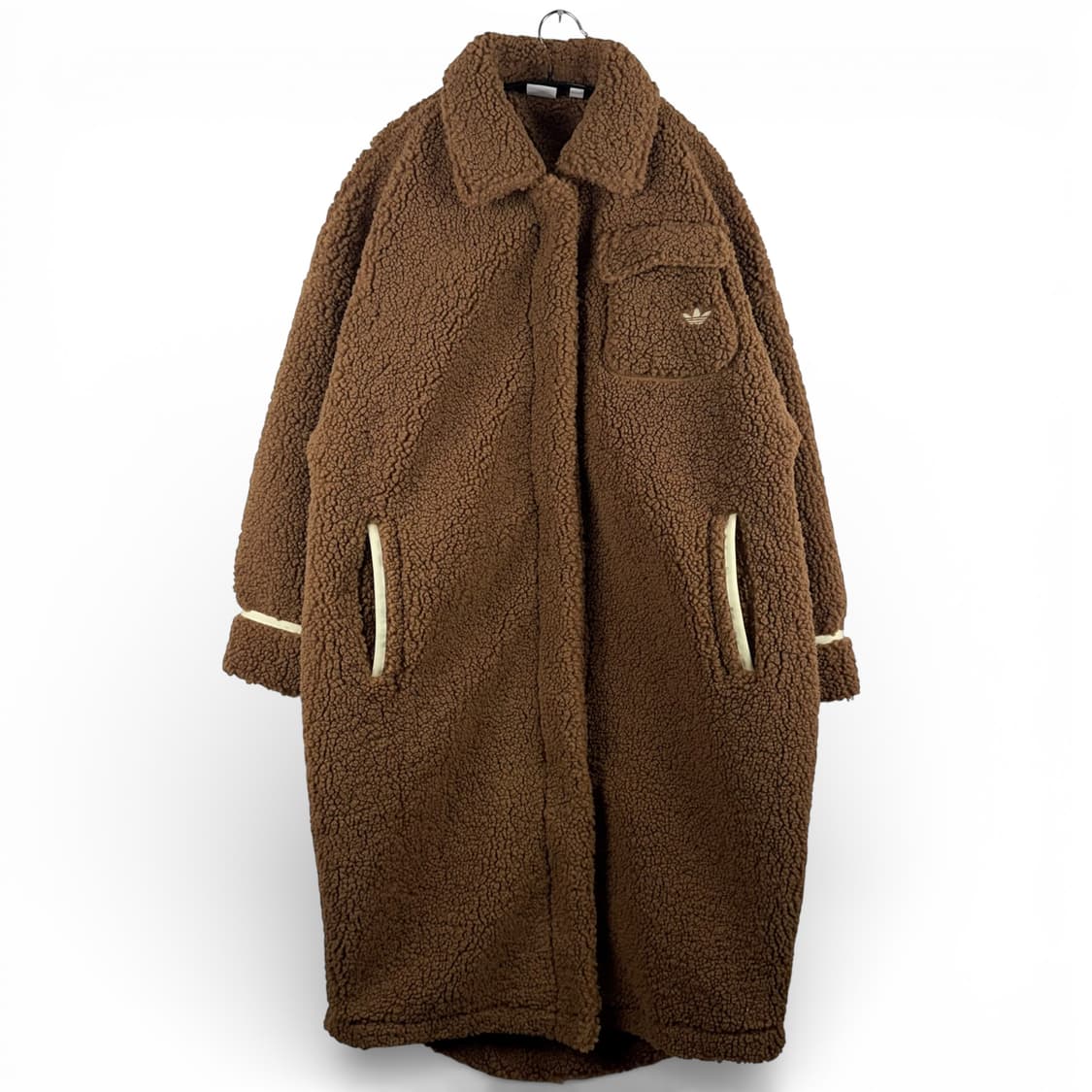 (S) 아디다스 아디컬러 셰르파 뽀글이 양털 코트 브라운 상품이미지1