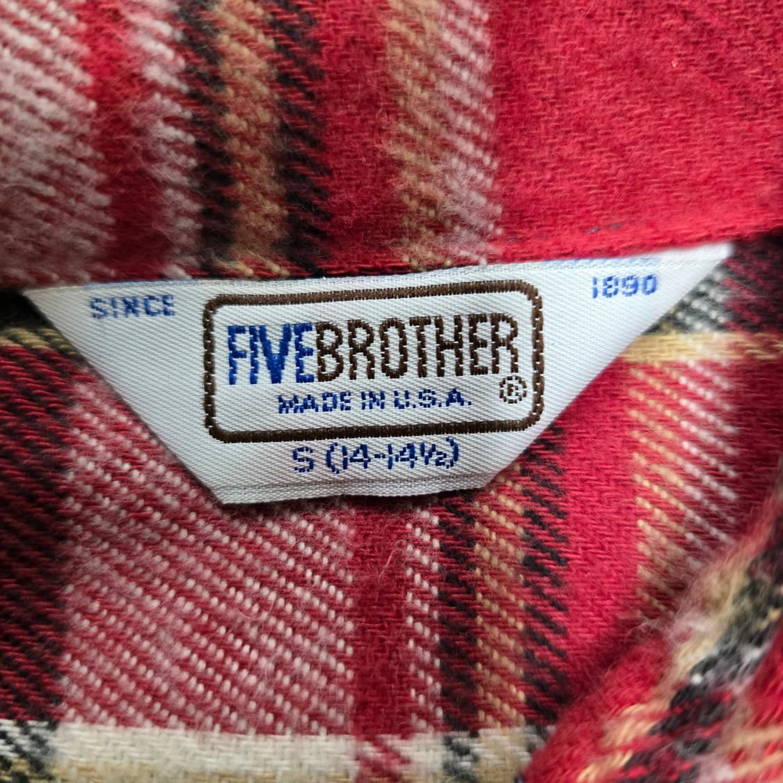 Vintage 80s Five brother 플란넬셔츠 상품이미지3