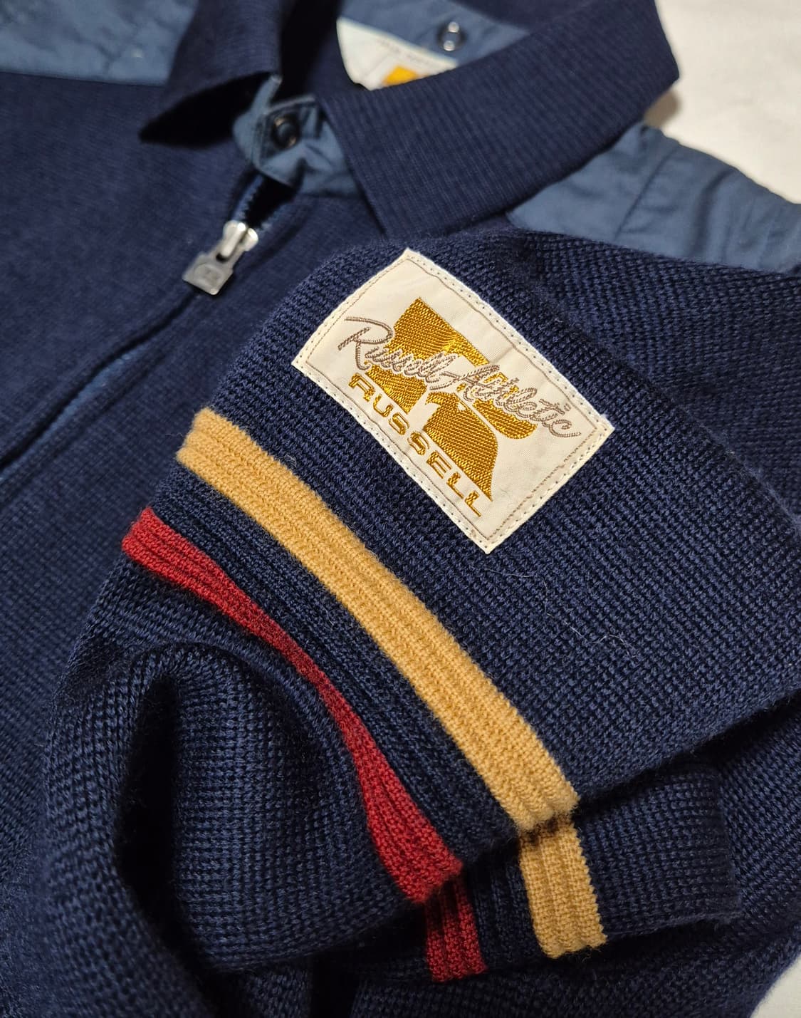 90s Russell 러셀 애슬레틱 니트자켓 상품이미지3