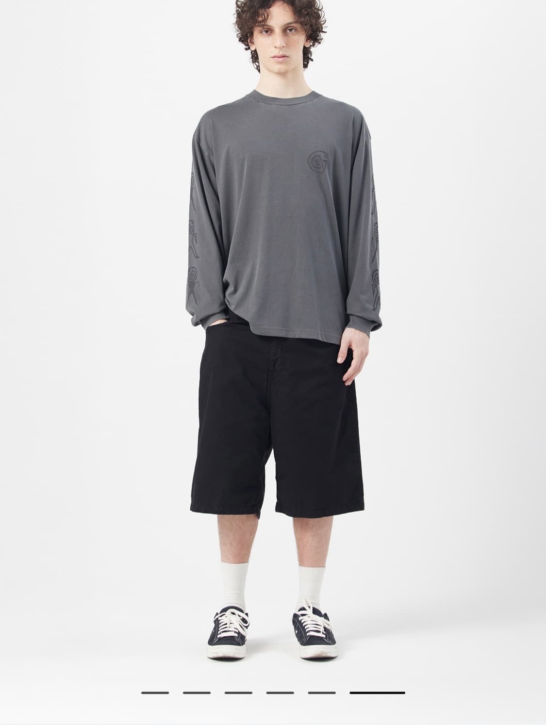 (32) Carhartt wip landon short 블랙 가먼츠다이드 상품이미지3