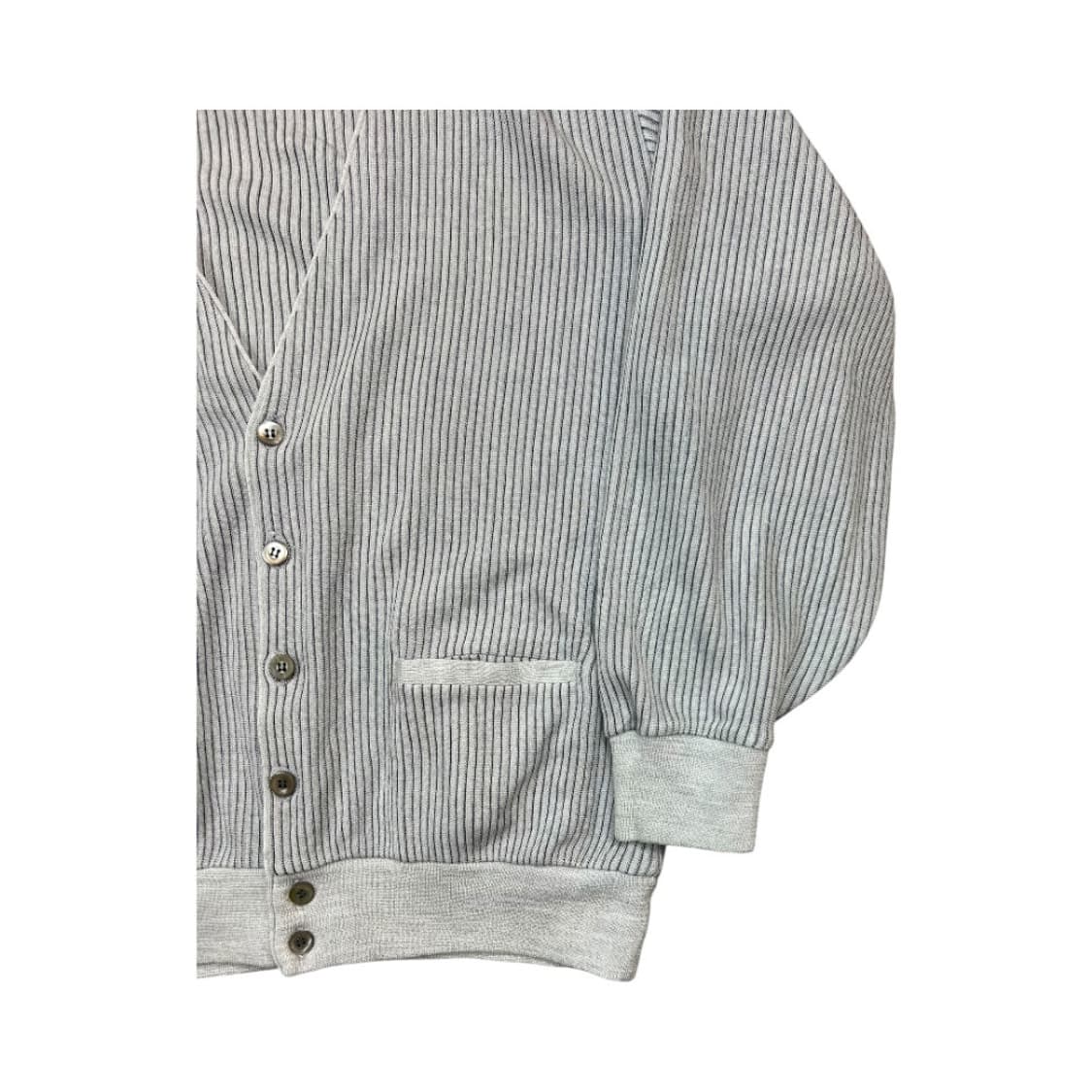 OS) 빈티지 JPN 그레이 스트라이프 브이넥 가디건 TK-025 상품이미지3