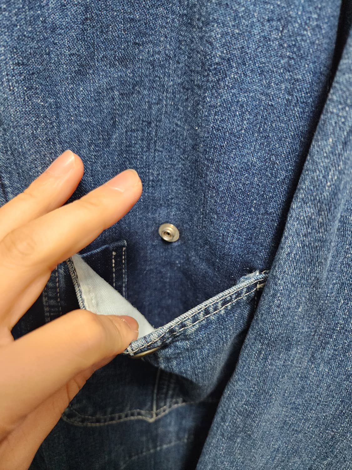 90s Lee 커버올 데님 초어 자켓 USA 상품이미지2