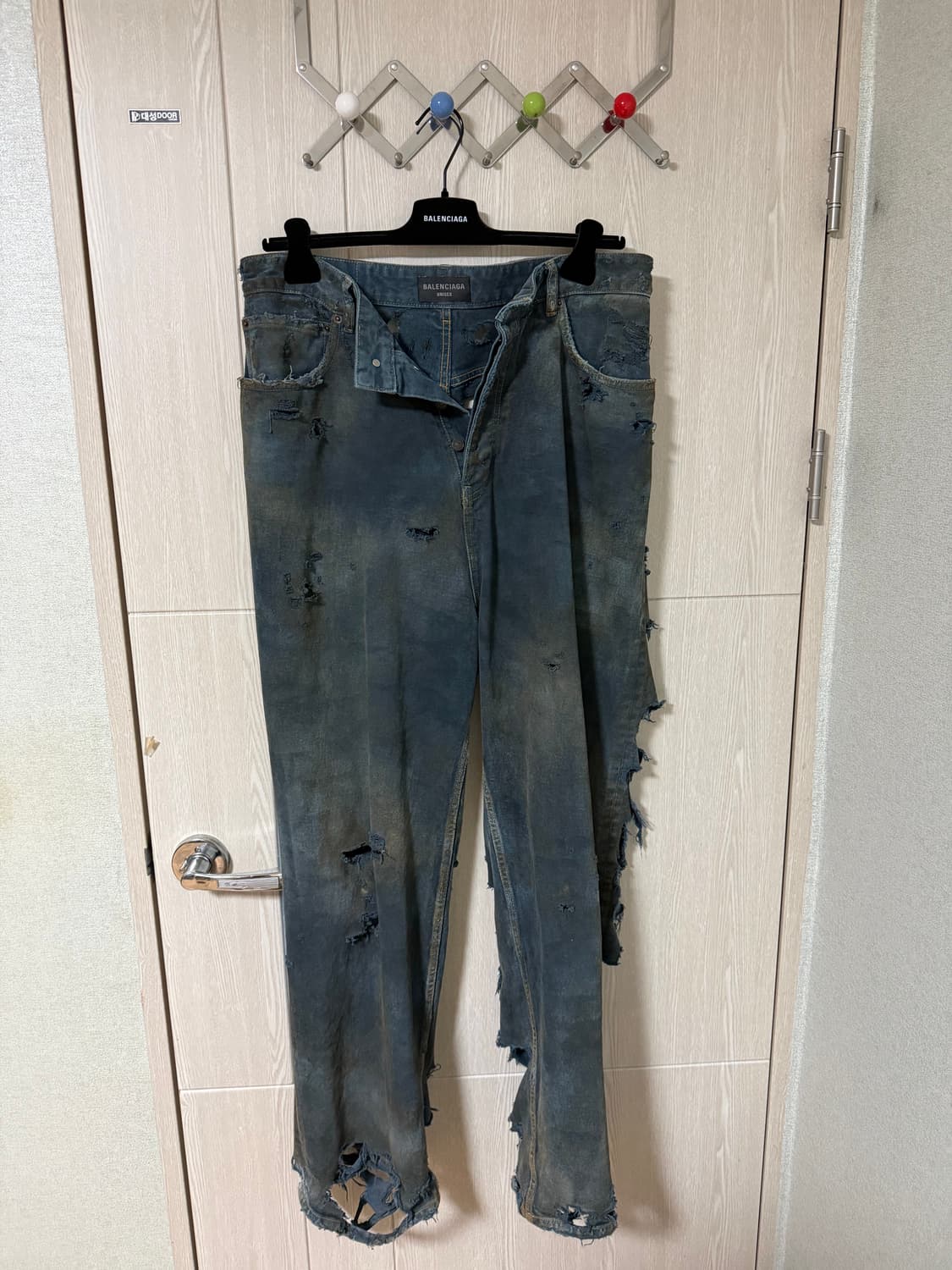 발렌시아가 디스트로이드 데님 오션블루 s팝니다 상품이미지1