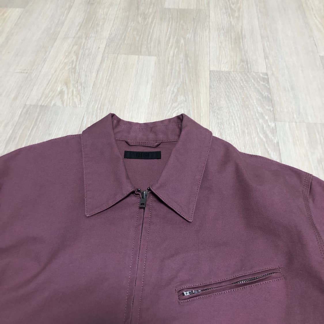 (L) 유니클로 UNIQLO 캔버스 워크 집업 블루종 퍼플 상품이미지4