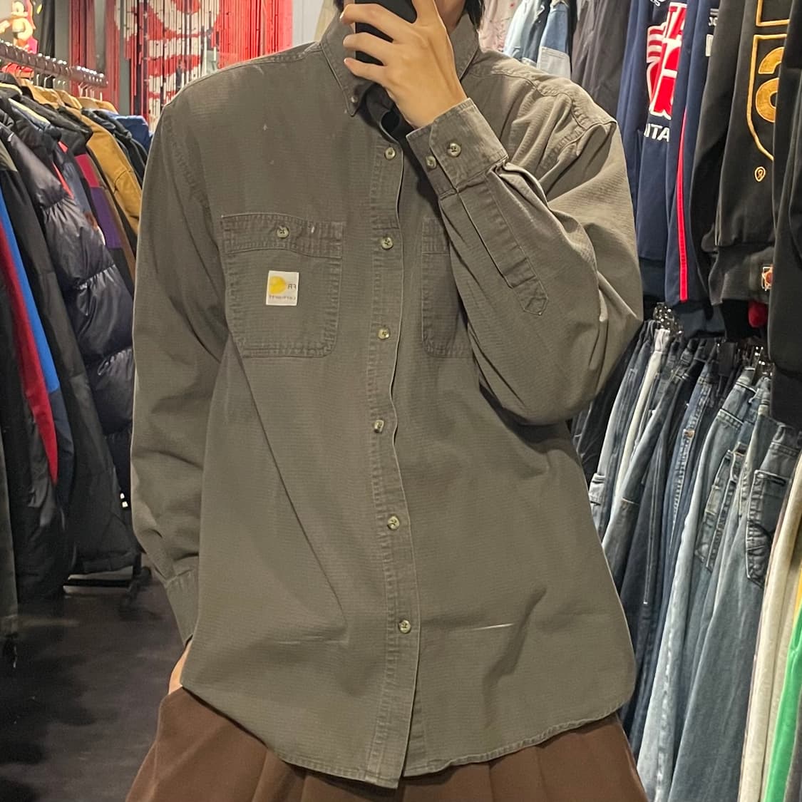 [IM] carhartt 칼하트 차콜 긴팔셔츠 상품이미지3