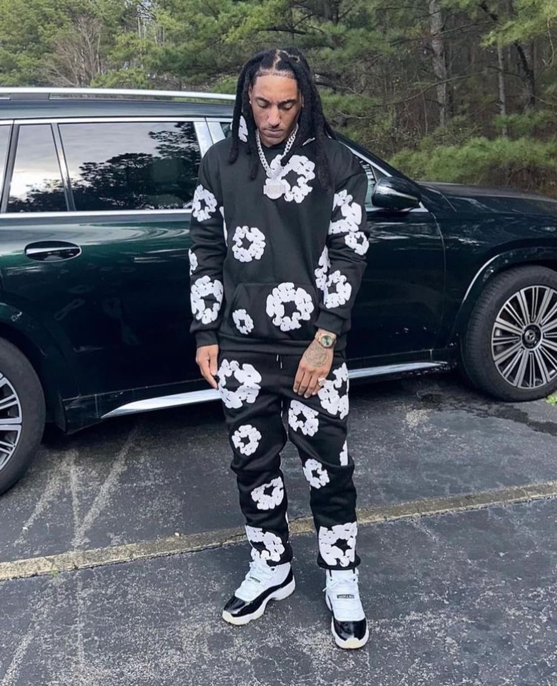 데님티어스 denim tears 검정 셋업 상품이미지1