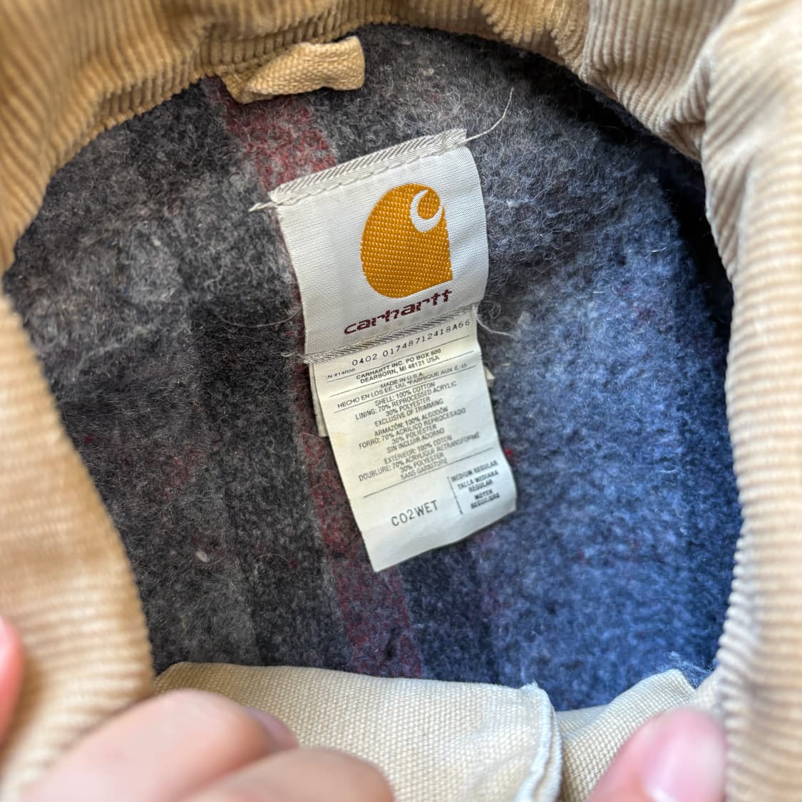 칼하트 정품 C02 베이지 덕 초어 자켓 상품이미지9